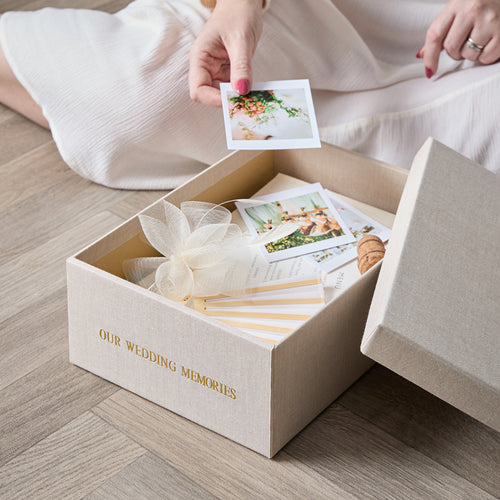 Fabric Wedding Memory Box