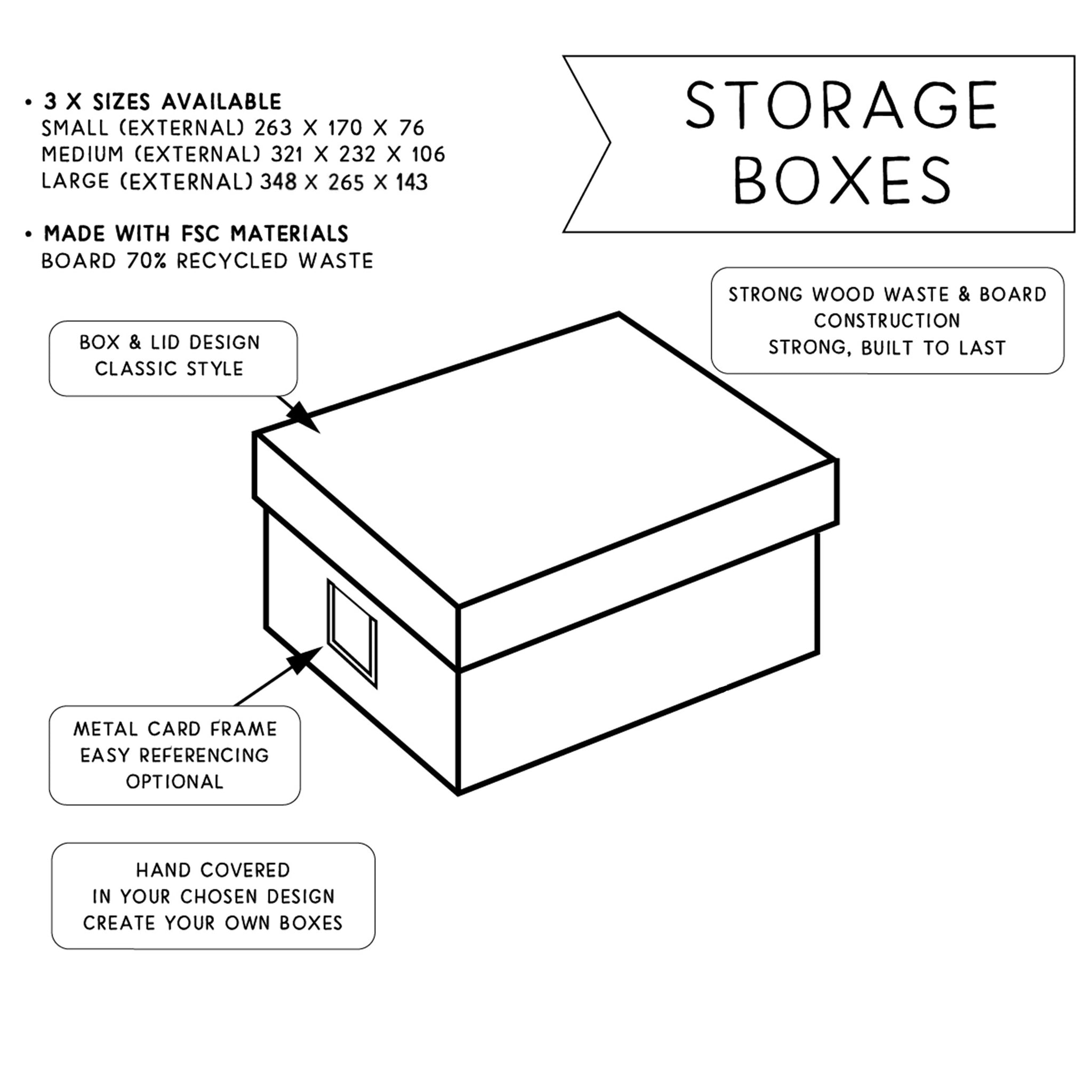 Patterned Storage Boxes